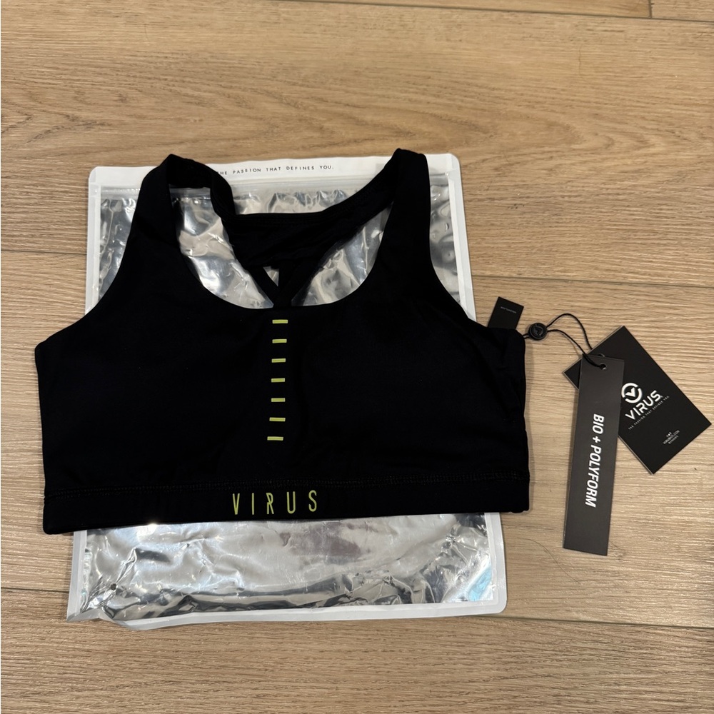 Virus Multiverse bra, black, nwt, size XS